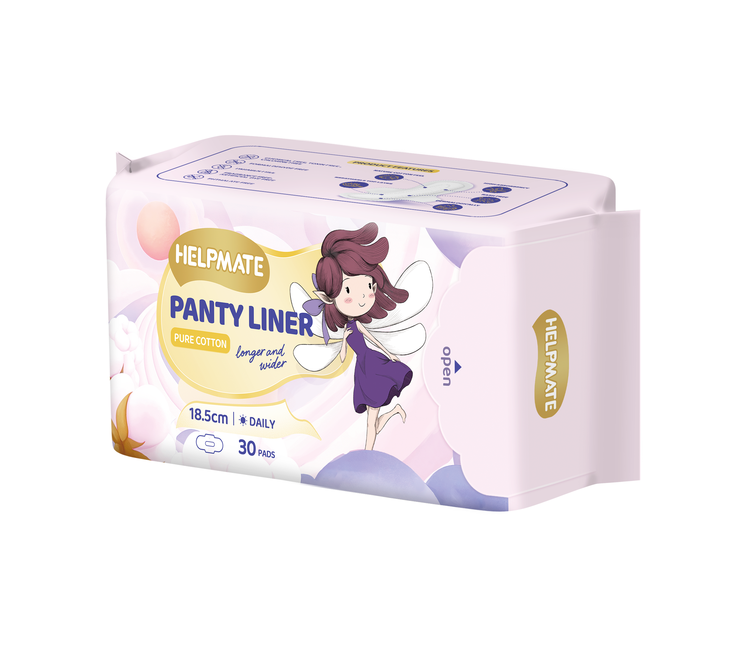 Tùy chỉnh OEM ODM cotton thoáng khí anon phụ nữ phụ nữ giúp đỡ đồng nghiệp lót 185mm