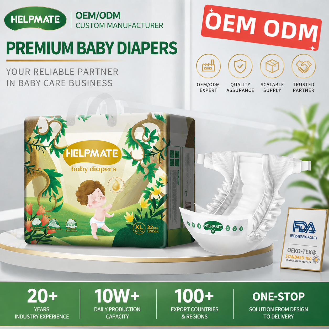 Bán buôn oem một lớp kéo lên người trợ giúp tã dùng tã dùng một lần
