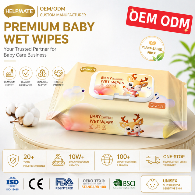 OEM ODM tùy chỉnh dùng khăn ướt dùng một lần của em bé